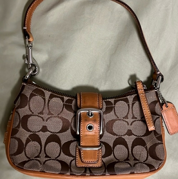 Vintage Coach Mini Shoulder Bag with wallet Y2K Coach mini baguette - Picture 1 of 6